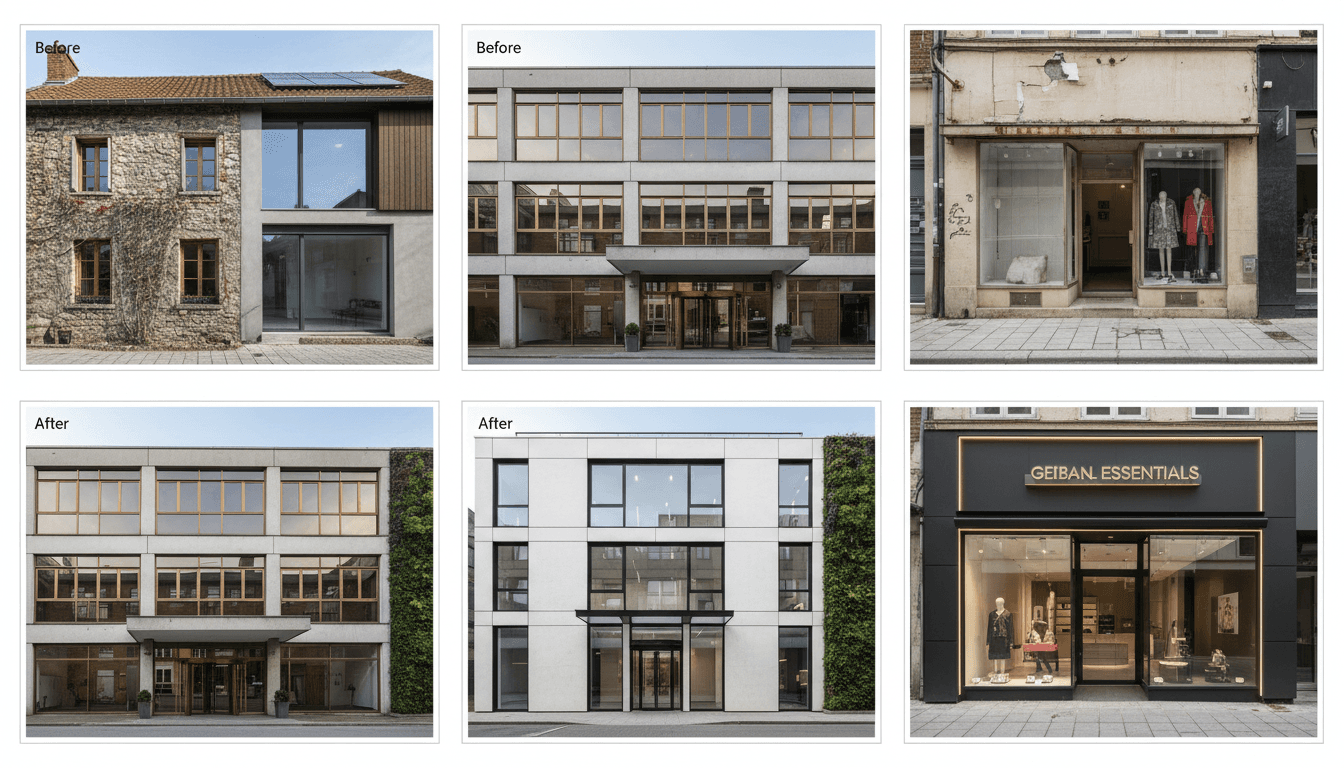 Avant/apres renovation de facade : exemples concrets