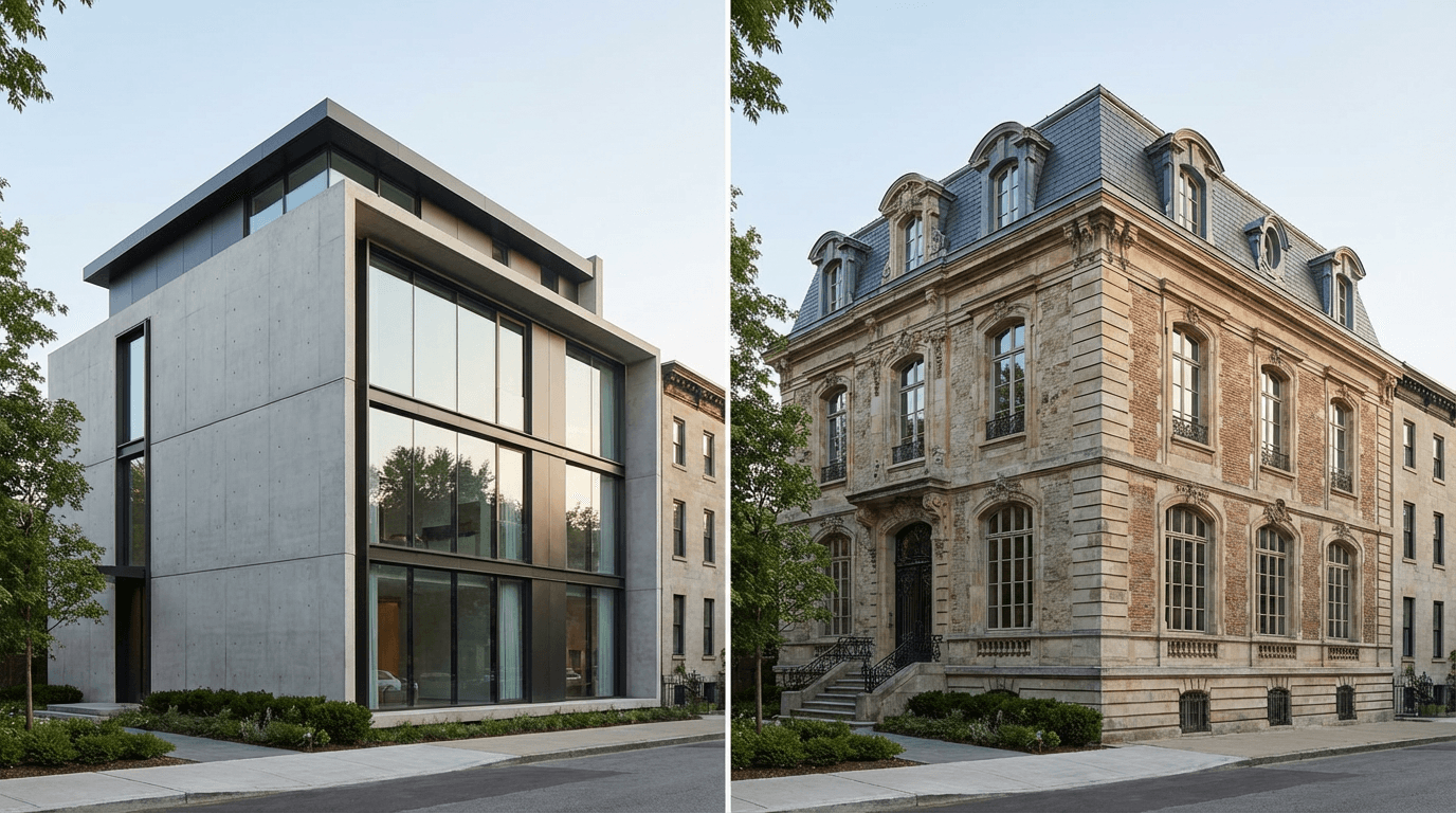 Facade moderne vs traditionnelle : comment choisir