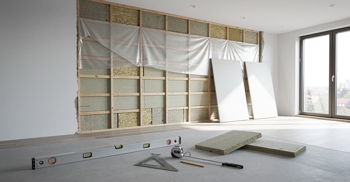 Isolation murs intérieur en rénovation 2026 : méthodes, matériaux et épaisseurs pour gagner en confort sans perdre de place