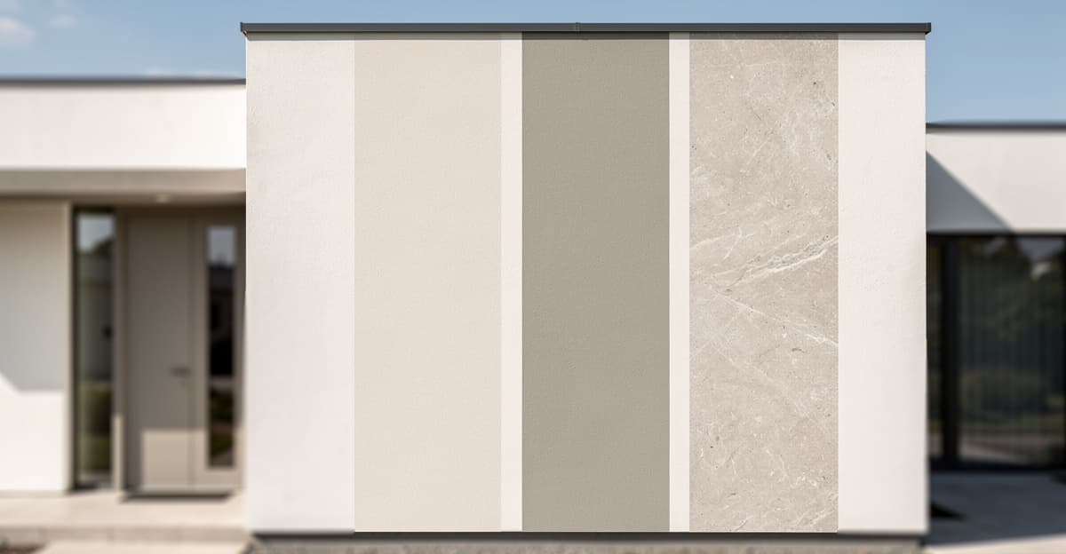 Simulation peinture facade : comparer les finitions mat, satin, velours et minéral